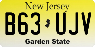 NJ license plate B63UJV