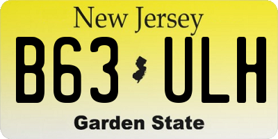 NJ license plate B63ULH