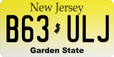 NJ license plate B63ULJ