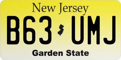 NJ license plate B63UMJ
