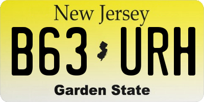 NJ license plate B63URH