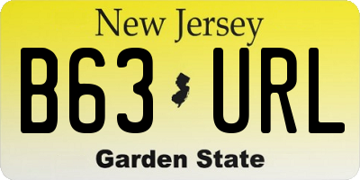 NJ license plate B63URL