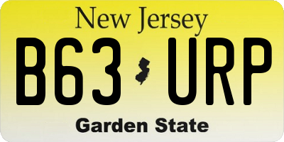 NJ license plate B63URP