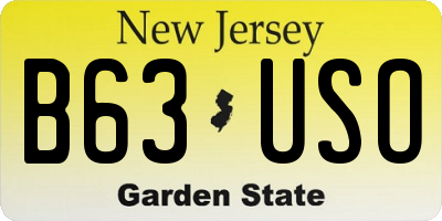 NJ license plate B63USO
