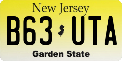 NJ license plate B63UTA