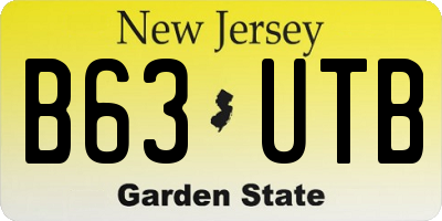 NJ license plate B63UTB