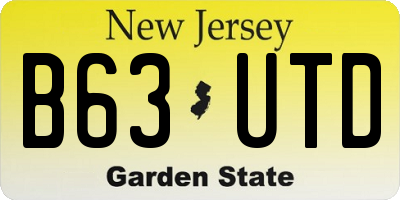 NJ license plate B63UTD
