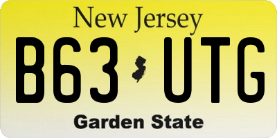 NJ license plate B63UTG