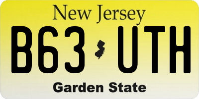 NJ license plate B63UTH