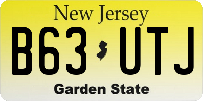 NJ license plate B63UTJ