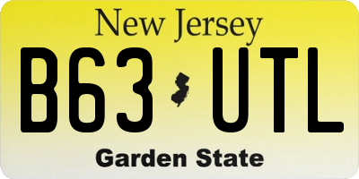 NJ license plate B63UTL