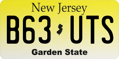 NJ license plate B63UTS