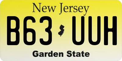NJ license plate B63UUH