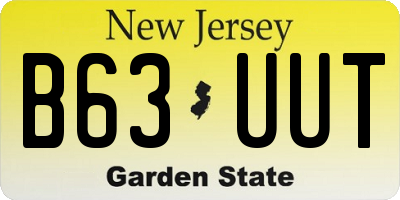 NJ license plate B63UUT