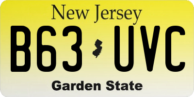 NJ license plate B63UVC