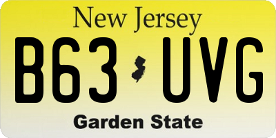 NJ license plate B63UVG