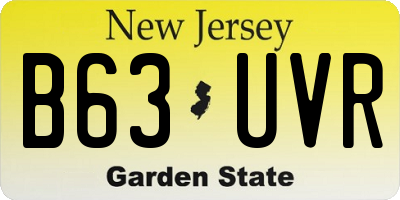 NJ license plate B63UVR