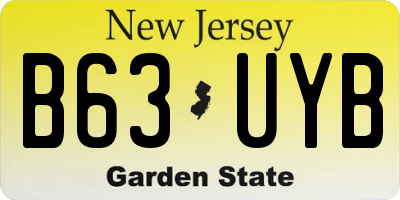 NJ license plate B63UYB