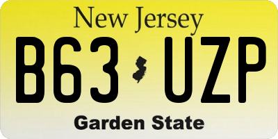 NJ license plate B63UZP