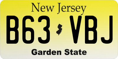 NJ license plate B63VBJ