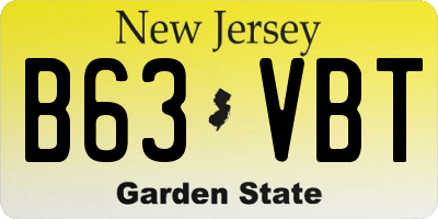 NJ license plate B63VBT
