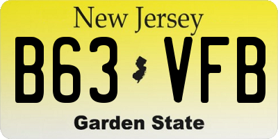 NJ license plate B63VFB