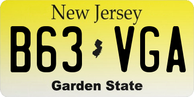 NJ license plate B63VGA