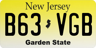 NJ license plate B63VGB