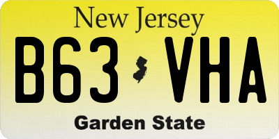 NJ license plate B63VHA
