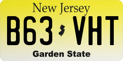 NJ license plate B63VHT