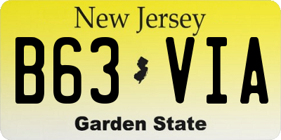 NJ license plate B63VIA