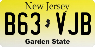 NJ license plate B63VJB
