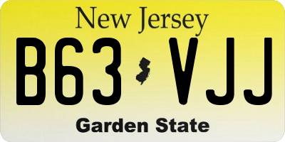 NJ license plate B63VJJ