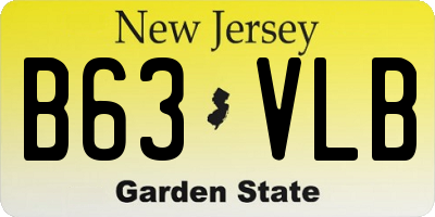NJ license plate B63VLB