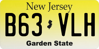NJ license plate B63VLH