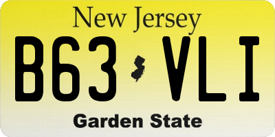 NJ license plate B63VLI