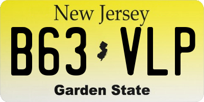 NJ license plate B63VLP