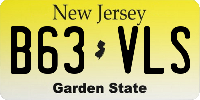 NJ license plate B63VLS