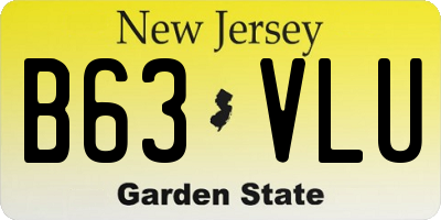 NJ license plate B63VLU