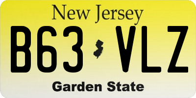 NJ license plate B63VLZ