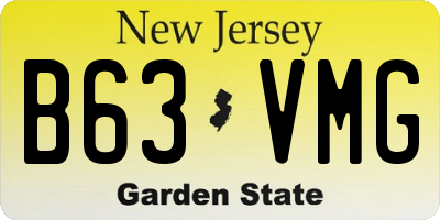 NJ license plate B63VMG