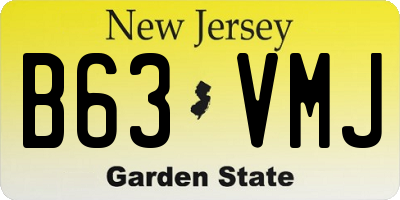 NJ license plate B63VMJ