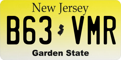 NJ license plate B63VMR