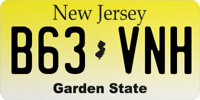 NJ license plate B63VNH