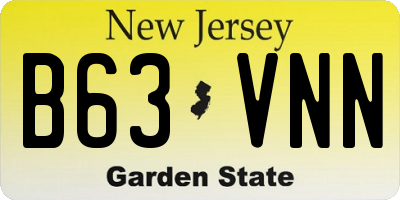 NJ license plate B63VNN
