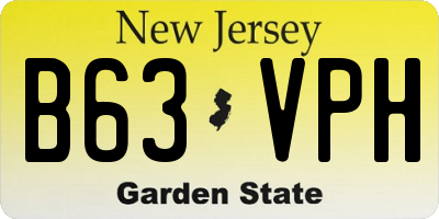 NJ license plate B63VPH