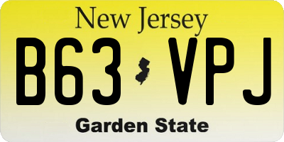 NJ license plate B63VPJ