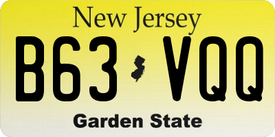 NJ license plate B63VQQ