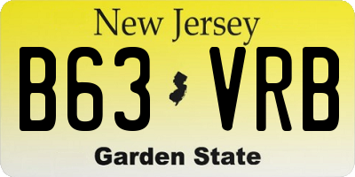 NJ license plate B63VRB