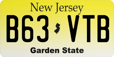 NJ license plate B63VTB
